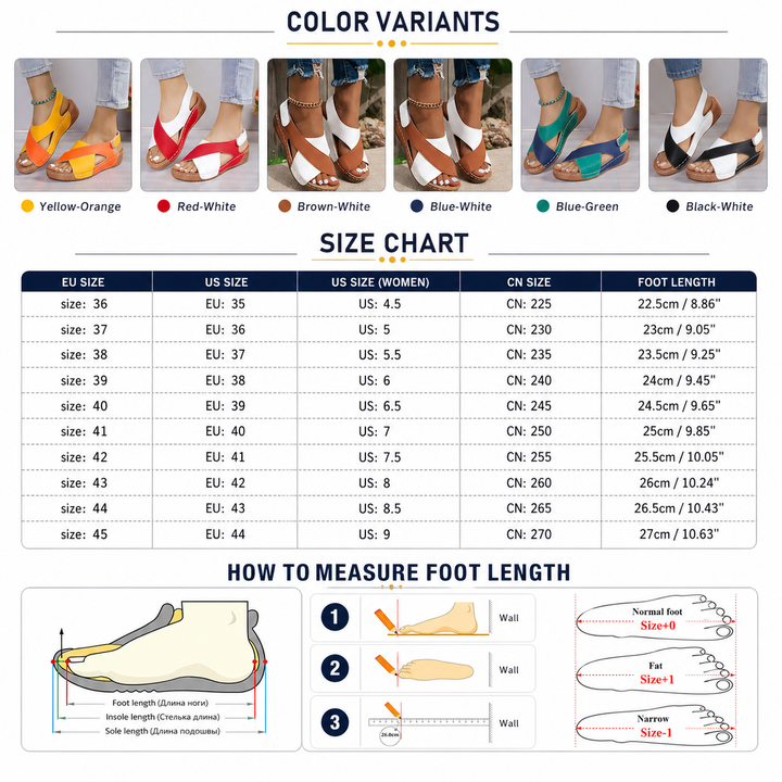 colorblock wedge sandals styled for summer dresses and vacation outfits