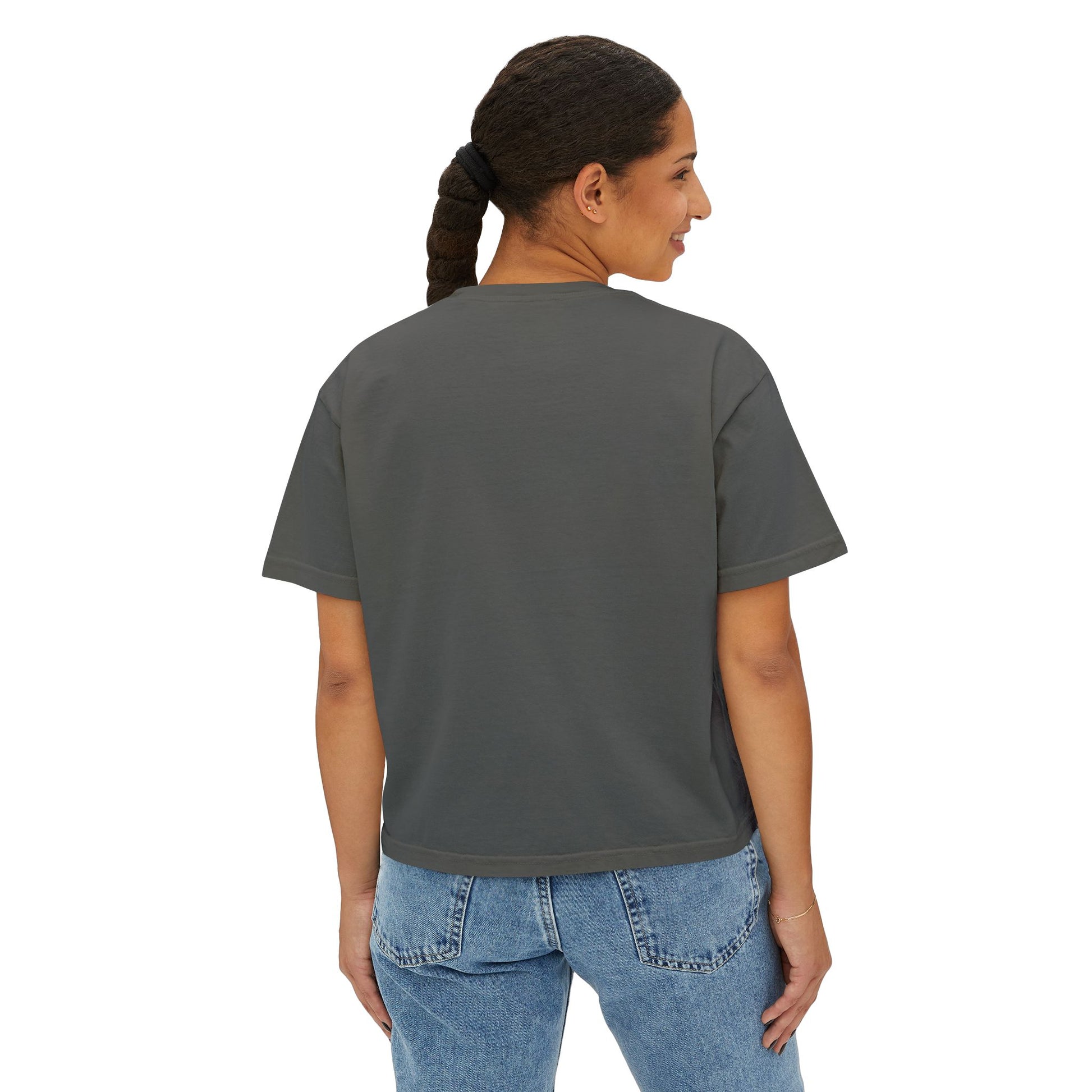 Butterfly Floral Women’s Boxy Tee – Vintage Style