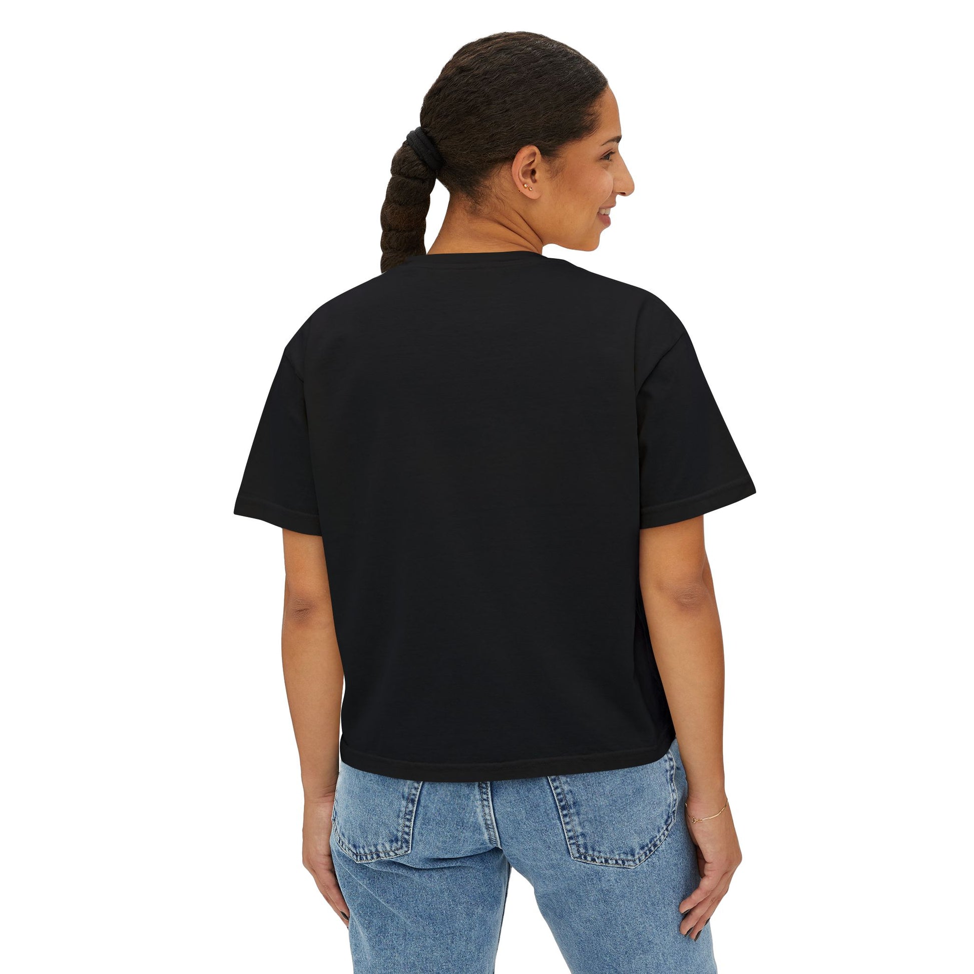 Butterfly Floral Women’s Boxy Tee – Vintage Style
