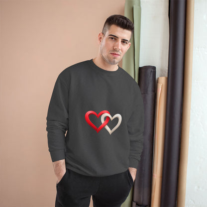 Heart Duo Unisex Sweatshirt – Minimal Valentine Style