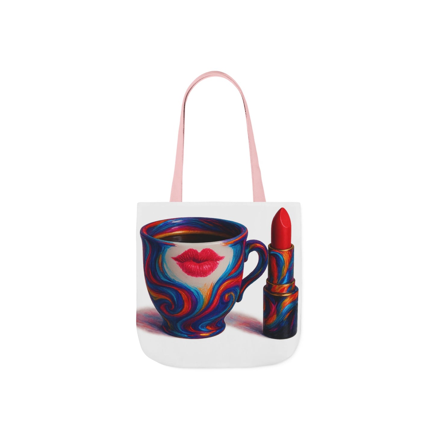 Canvas Tote Bag with 5-Color Straps & Sleek Black Lining