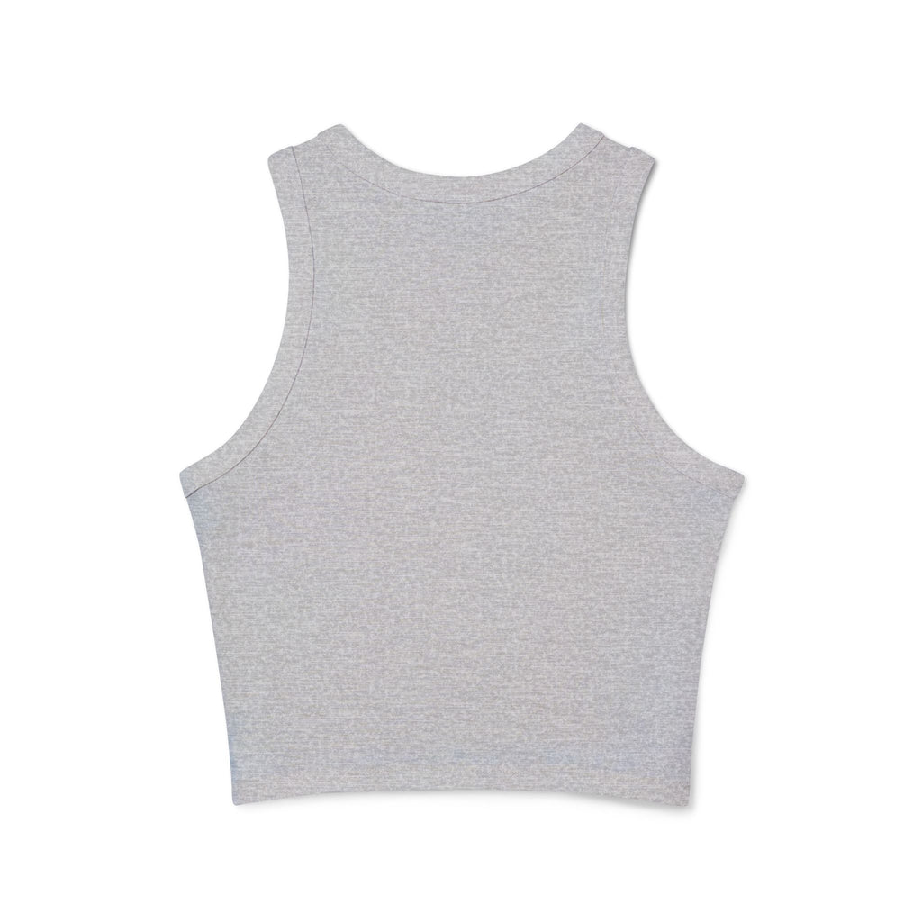 Women's Floral Quote Racer Tank – Ribbed Summer Fit