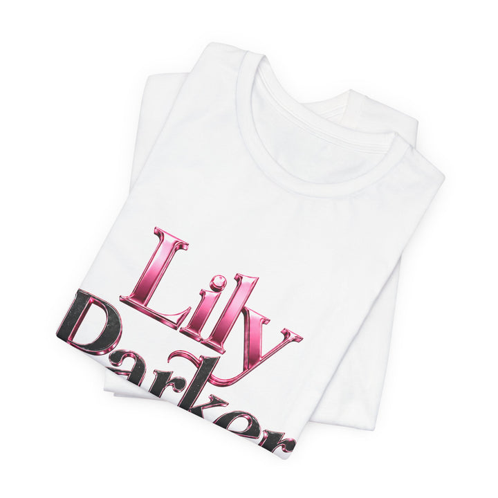 White tank top with pink &