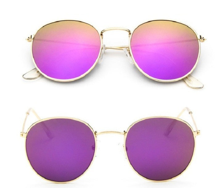 vintage round sunglasses women classic retro eyewear minimalist style