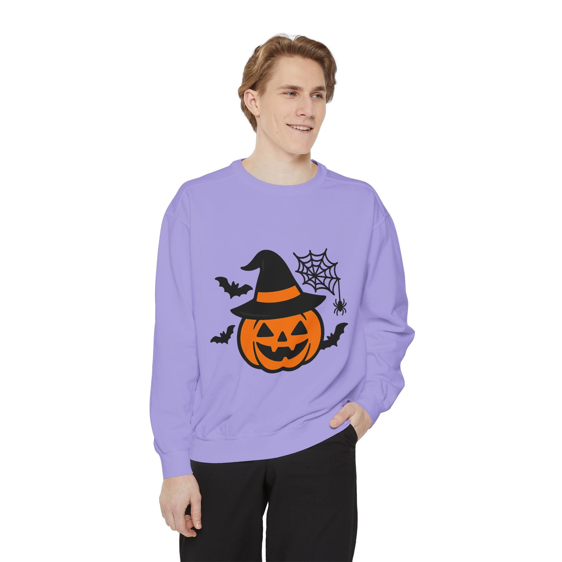 Cozy Halloween Pumpkin Sweatshirt – Unisex Fall Style