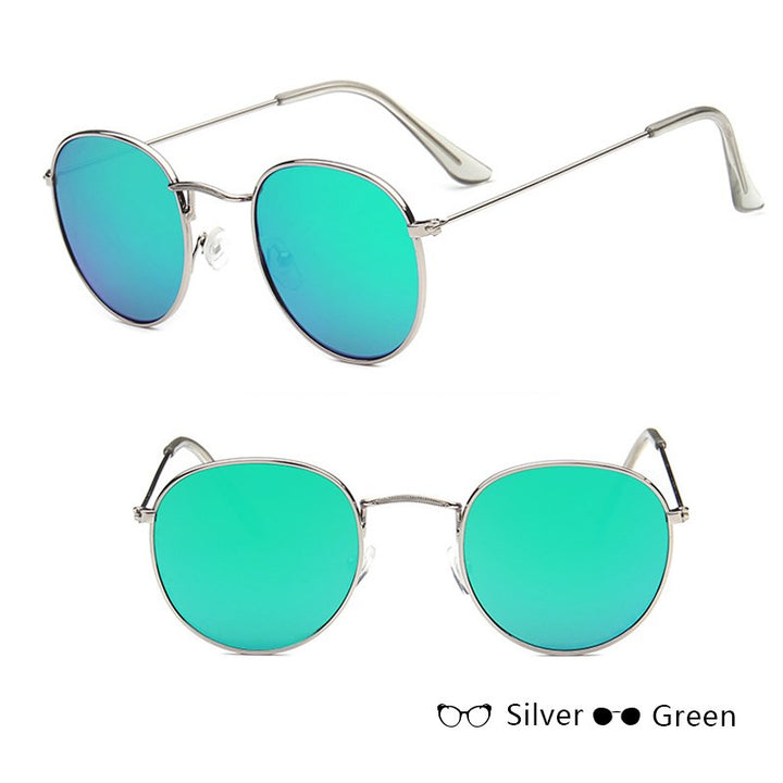 Vintage Round Sunglasses Women Retro Metal Frame Style