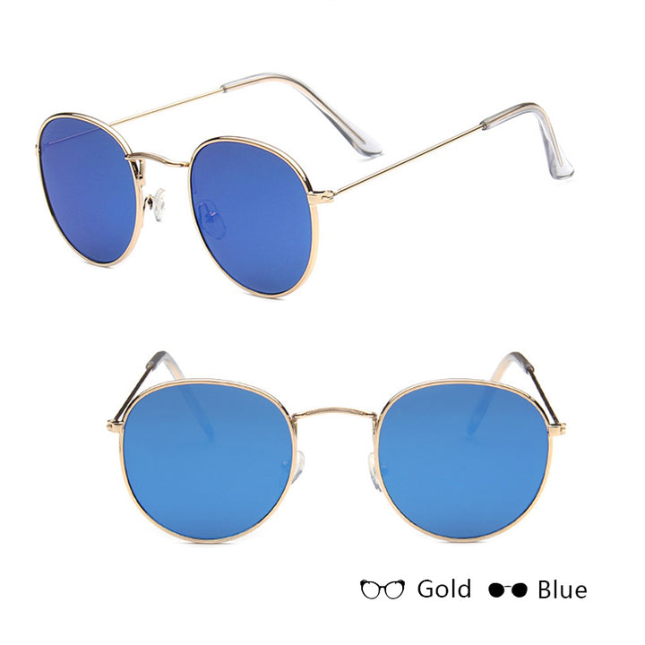 Vintage Round Sunglasses Women Retro Metal Frame Style