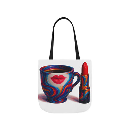 Canvas Tote Bag with 5-Color Straps & Sleek Black Lining