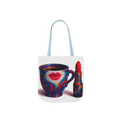 Canvas Tote Bag with 5-Color Straps & Sleek Black Lining