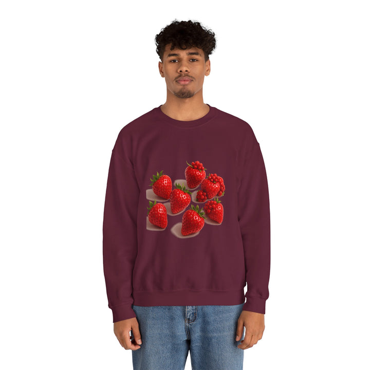 Strawberry Sweatshirt – Cozy Unisex Crewneck for Fall