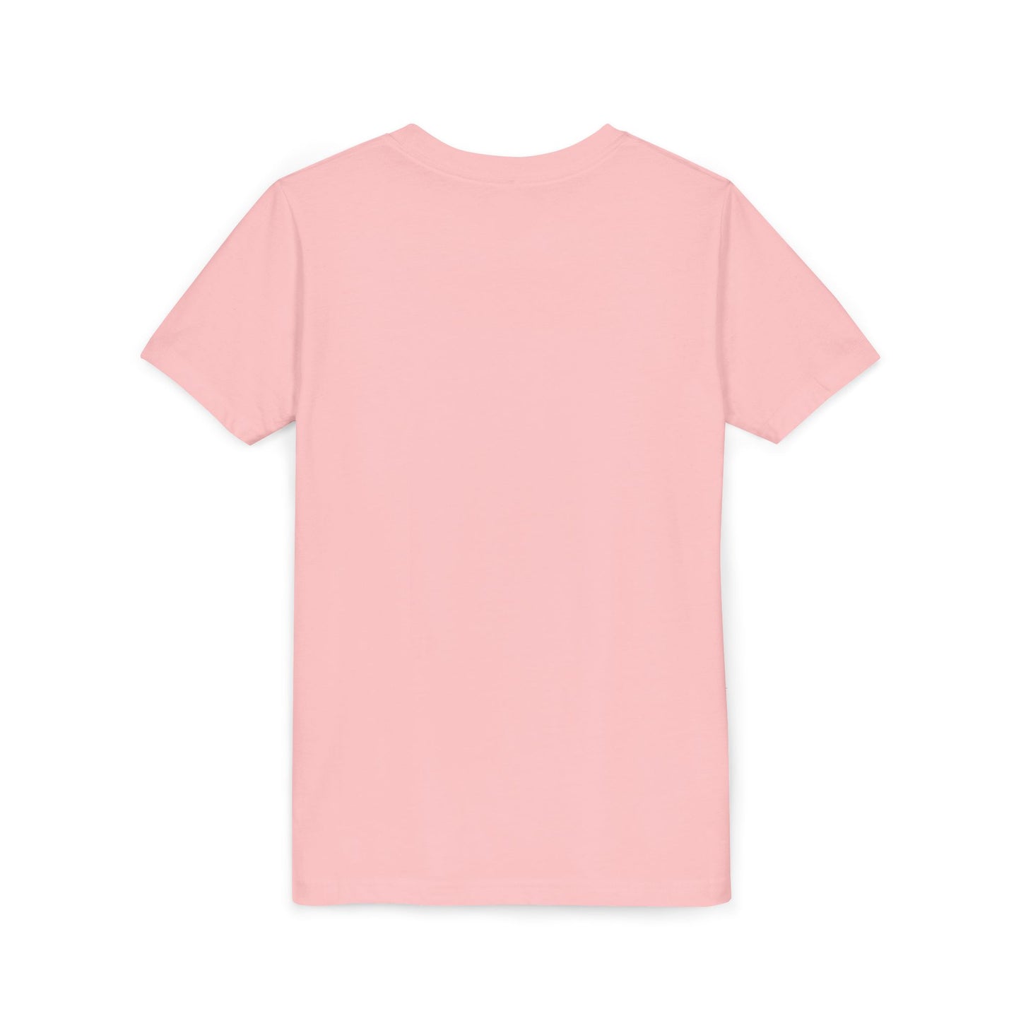 Back to School Youth Tee in soft pink, back view