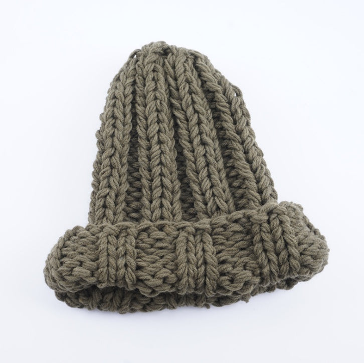 Women Thick Wool Knit Winter Hat with Warm Earmuffs Style