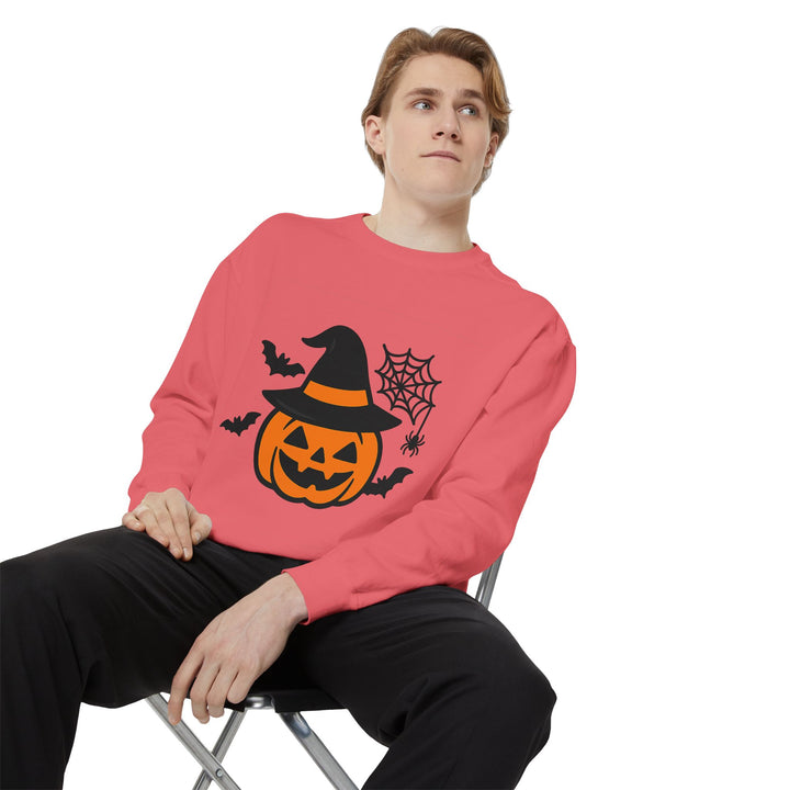 Cozy Halloween Pumpkin Sweatshirt – Unisex Fall Style