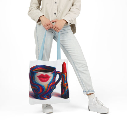 Canvas Tote Bag with 5-Color Straps & Sleek Black Lining