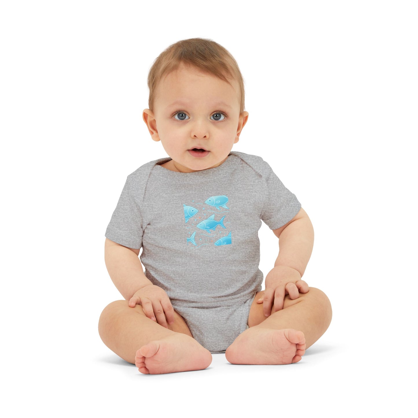 Baby Bodysuit – Ocean Style, Soft Airlume Cotton