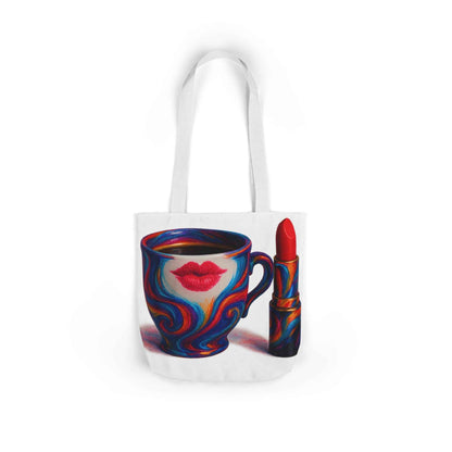 Canvas Tote Bag with 5-Color Straps & Sleek Black Lining