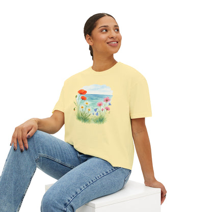 Women's Floral Boxy Tee: Summer Chic Meets Comfort
