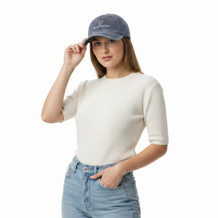 Street style cap worn with oversized layers during a city walk at golden hour
