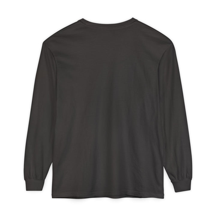 Black long-sleeve shirt on a white background