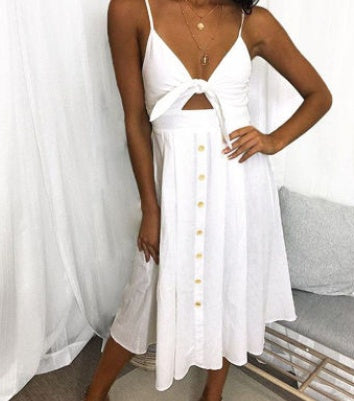 Summer Dress – Backless A-Line, Soft Cotton. Buy Now