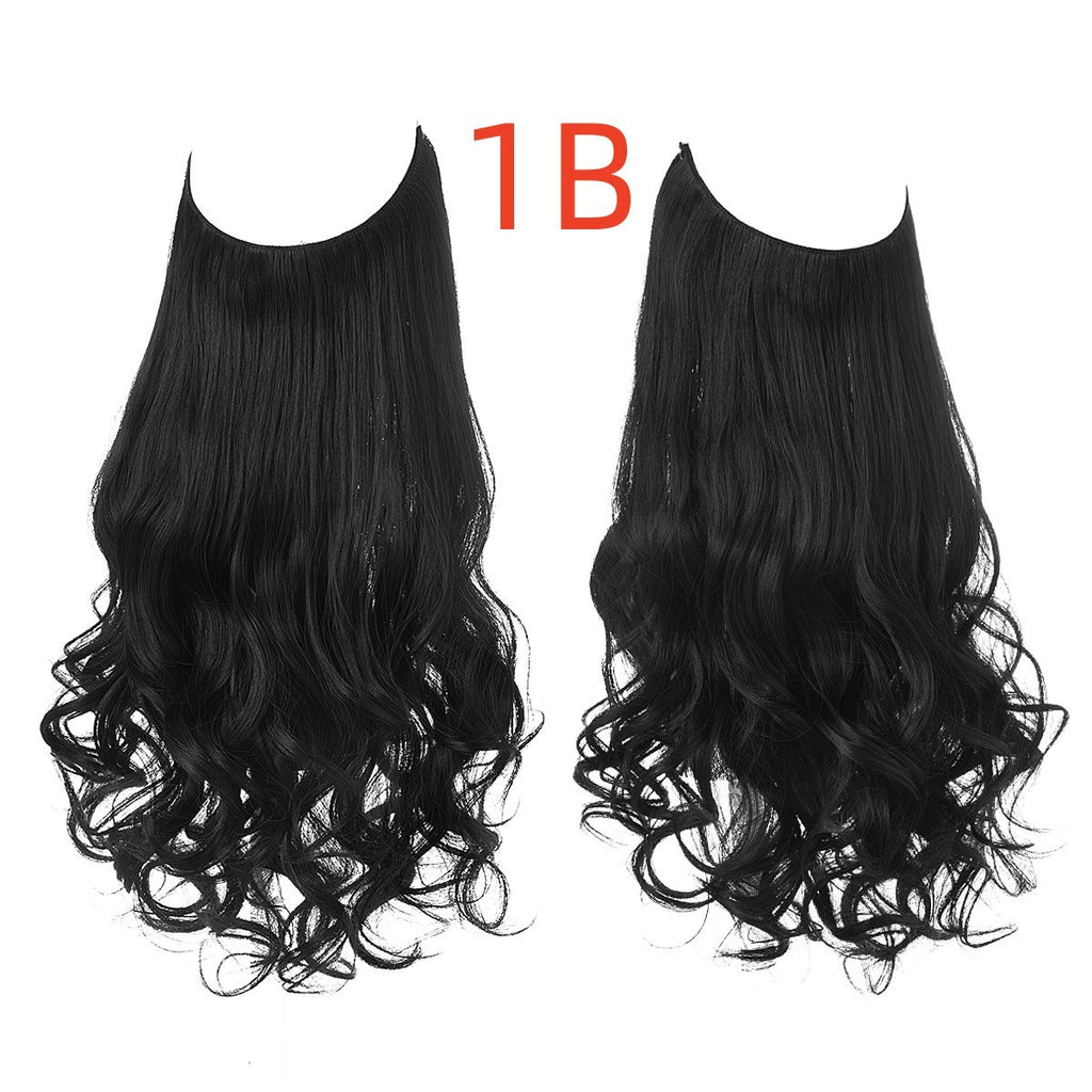 Long Curly Fish Line Wig – Heat-Resistant Fiber