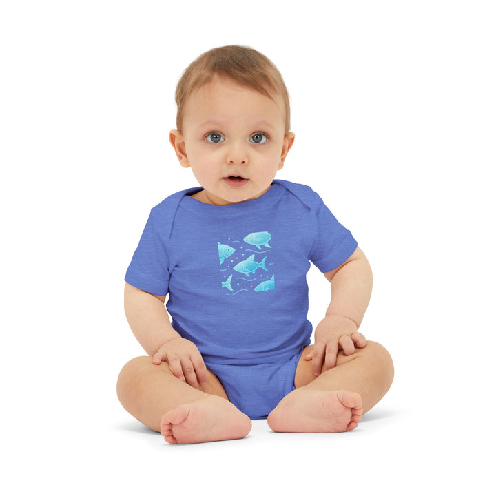 Baby Bodysuit – Ocean Style, Soft Airlume Cotton