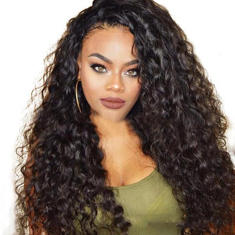curly lace wig natural volume side profile soft curl texture
