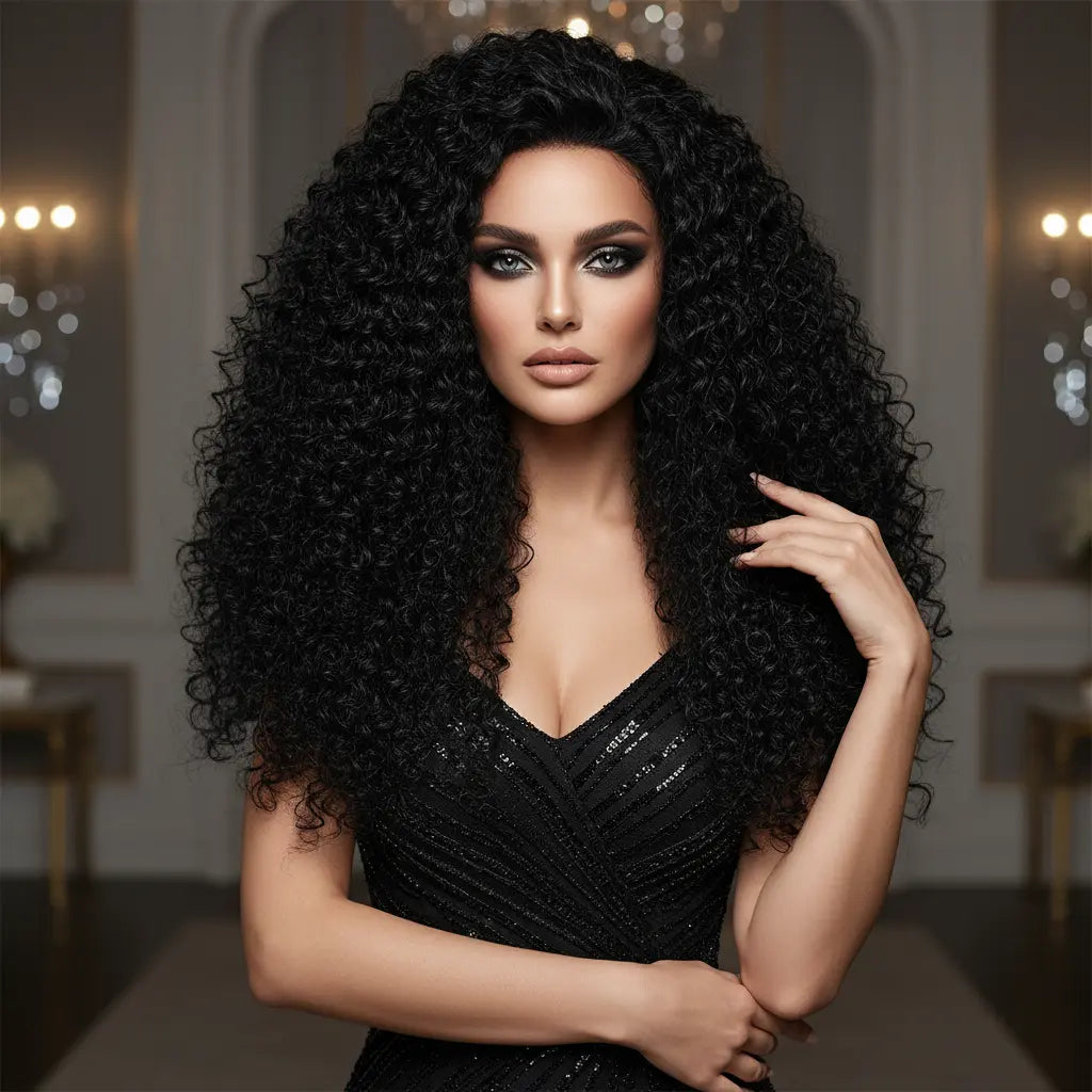 Black Curly Wig - Long Volume With Soft Natural CurlsXL