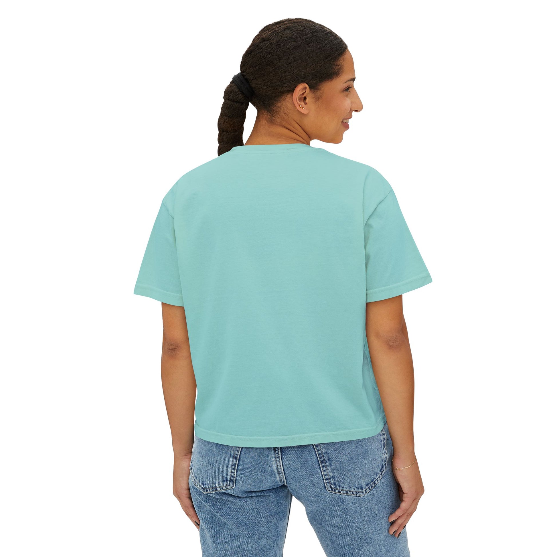 Butterfly Floral Women’s Boxy Tee – Vintage Style