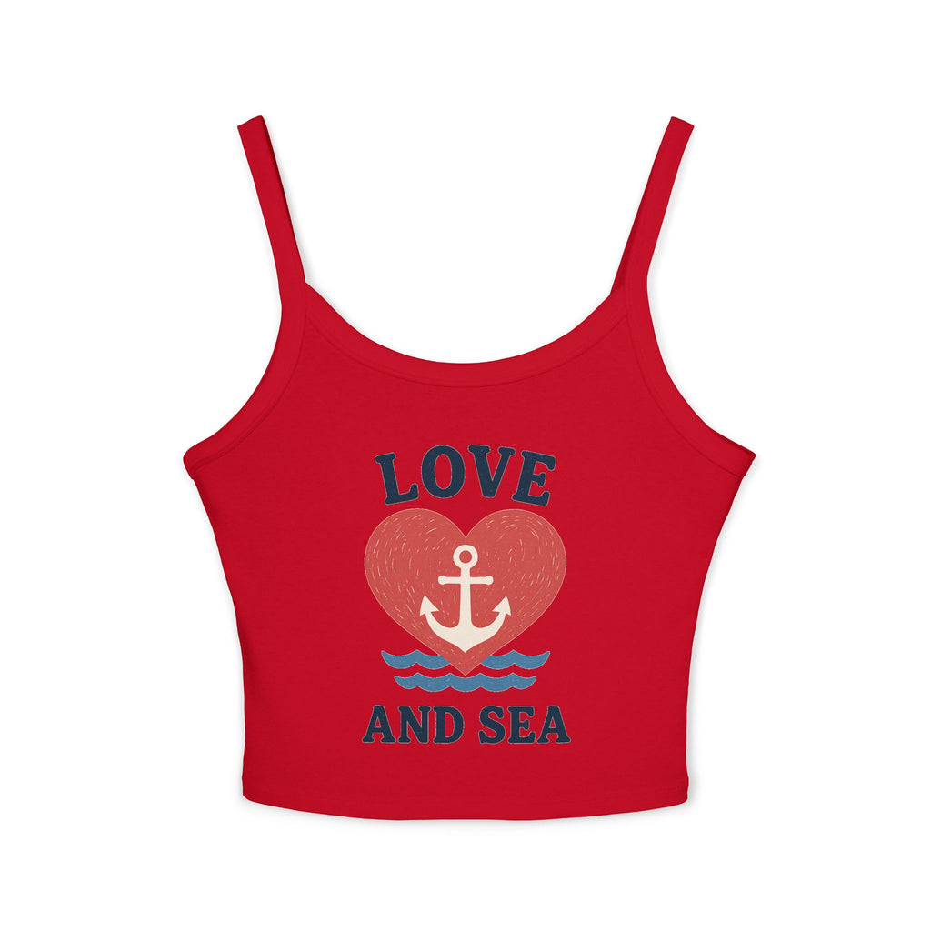 Love and Sea Tank Top – Cute Spaghetti Strap Summer Shirt