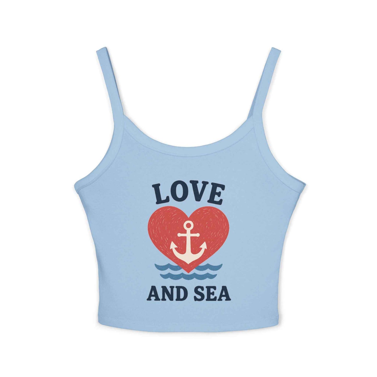 Love and Sea Tank Top – Cute Spaghetti Strap Summer Shirt