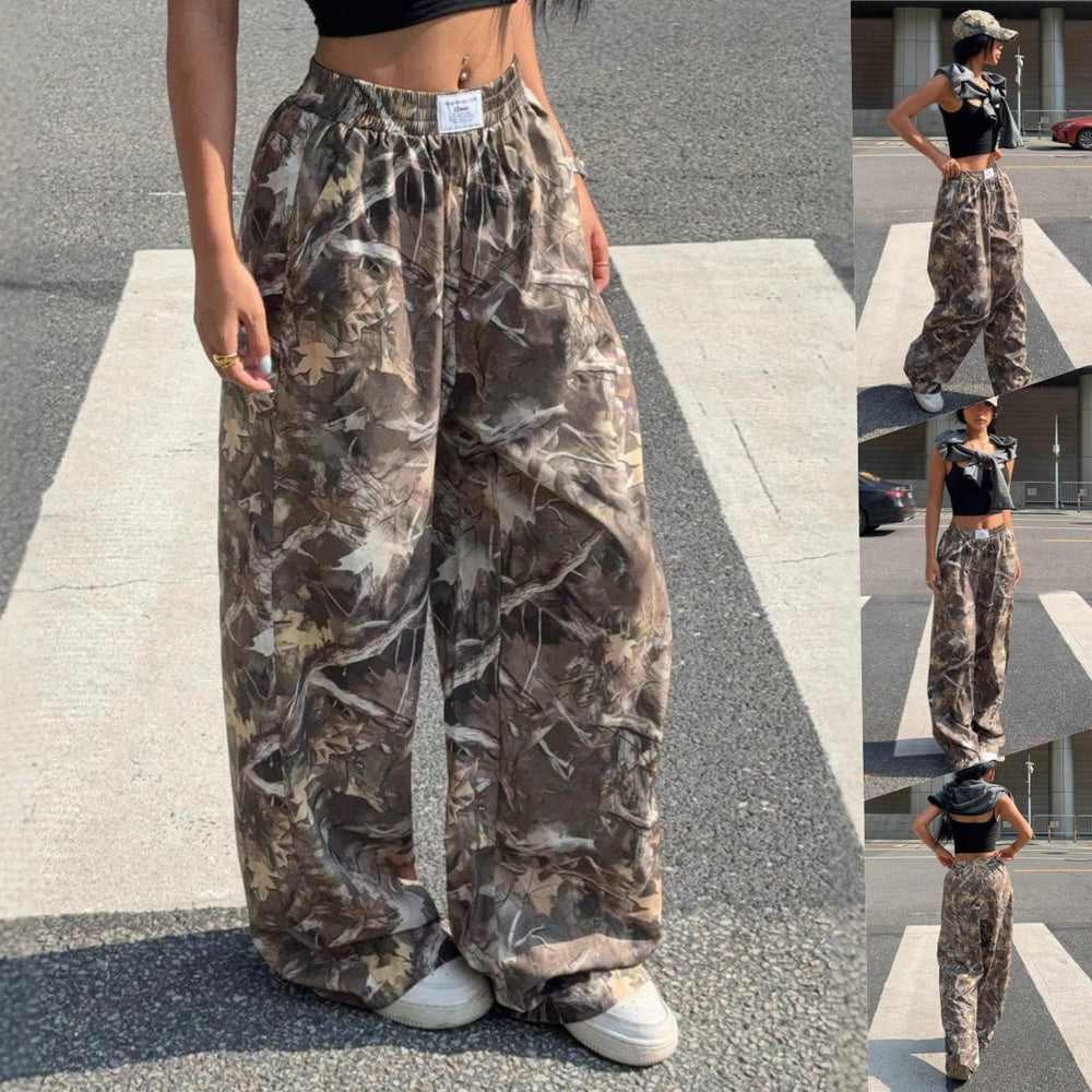 y2k cargo pants camouflage style female