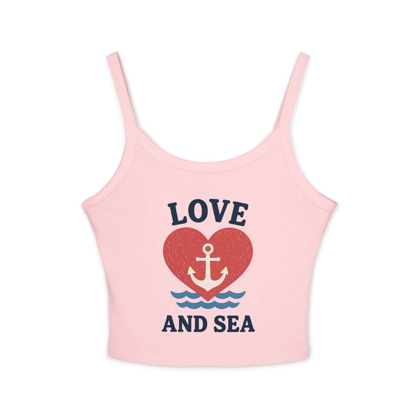 Love and Sea Tank Top – Cute Spaghetti Strap Summer Shirt