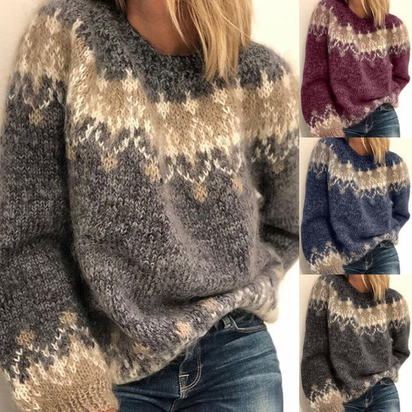 autumn winter sweater moderate thickness knit fabric