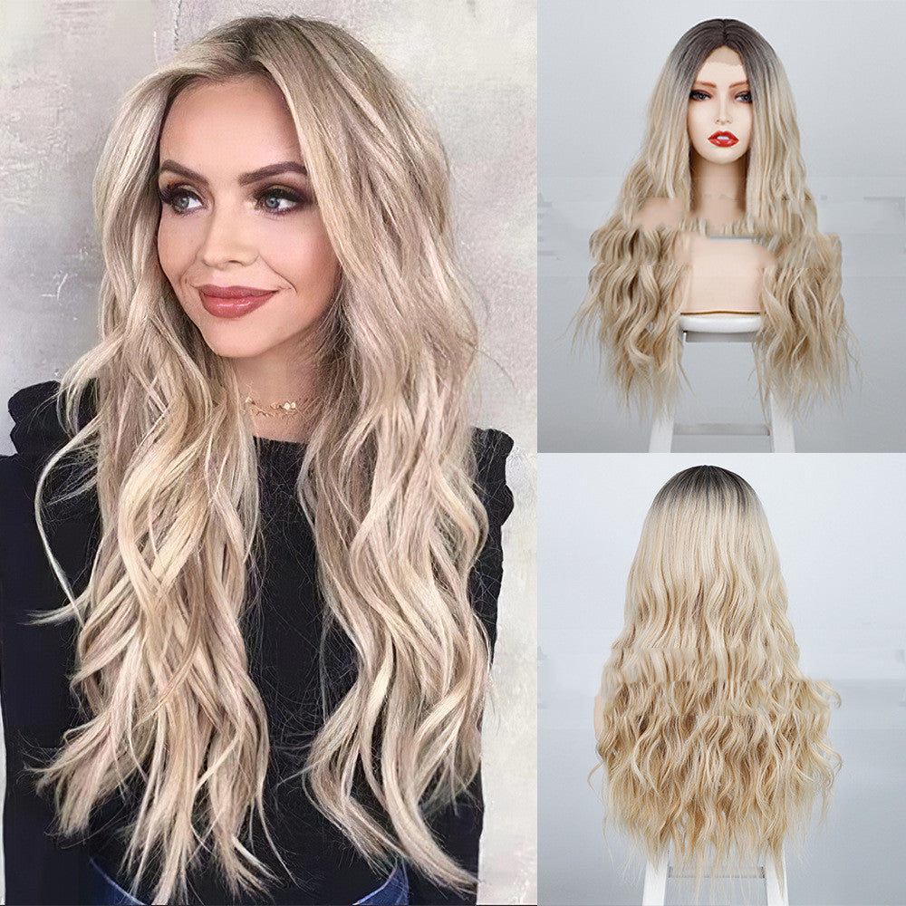 Fluffy Water Ripple Wig 24 Inch Long Curly R4/60# Glamour