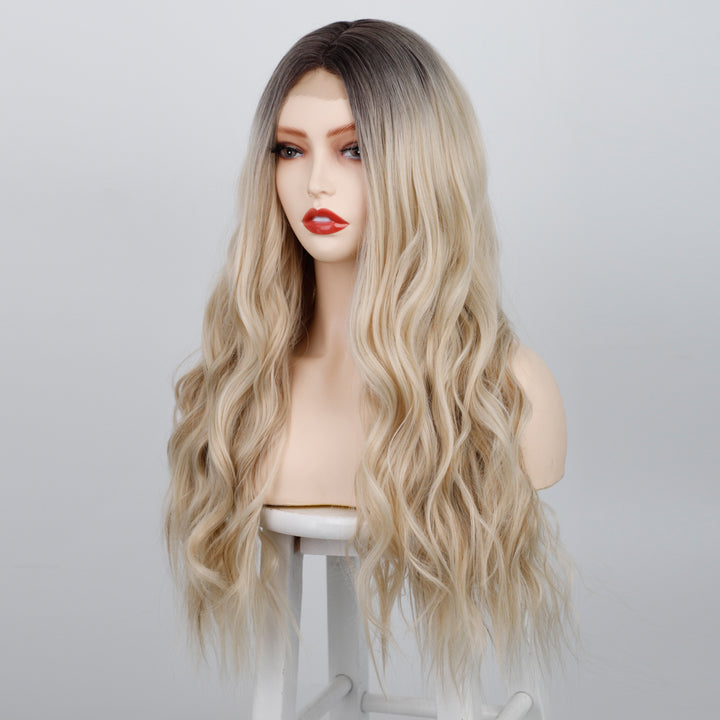 Fluffy Water Ripple Wig natural movement of long curly strands captured in lifestyle setting