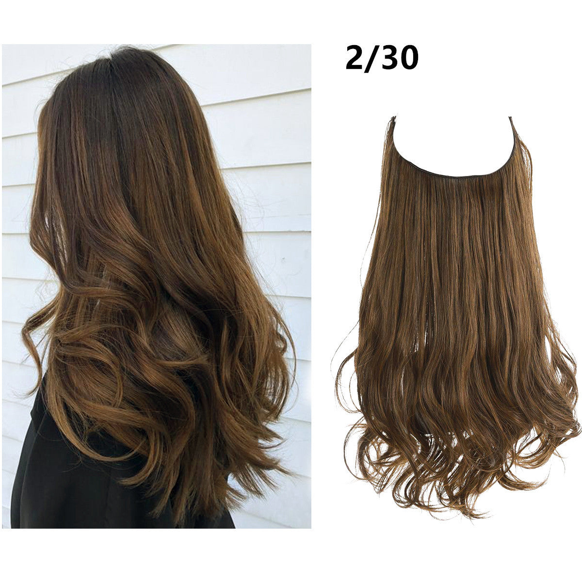 Long Curly Fish Line Wig – Heat-Resistant Fiber