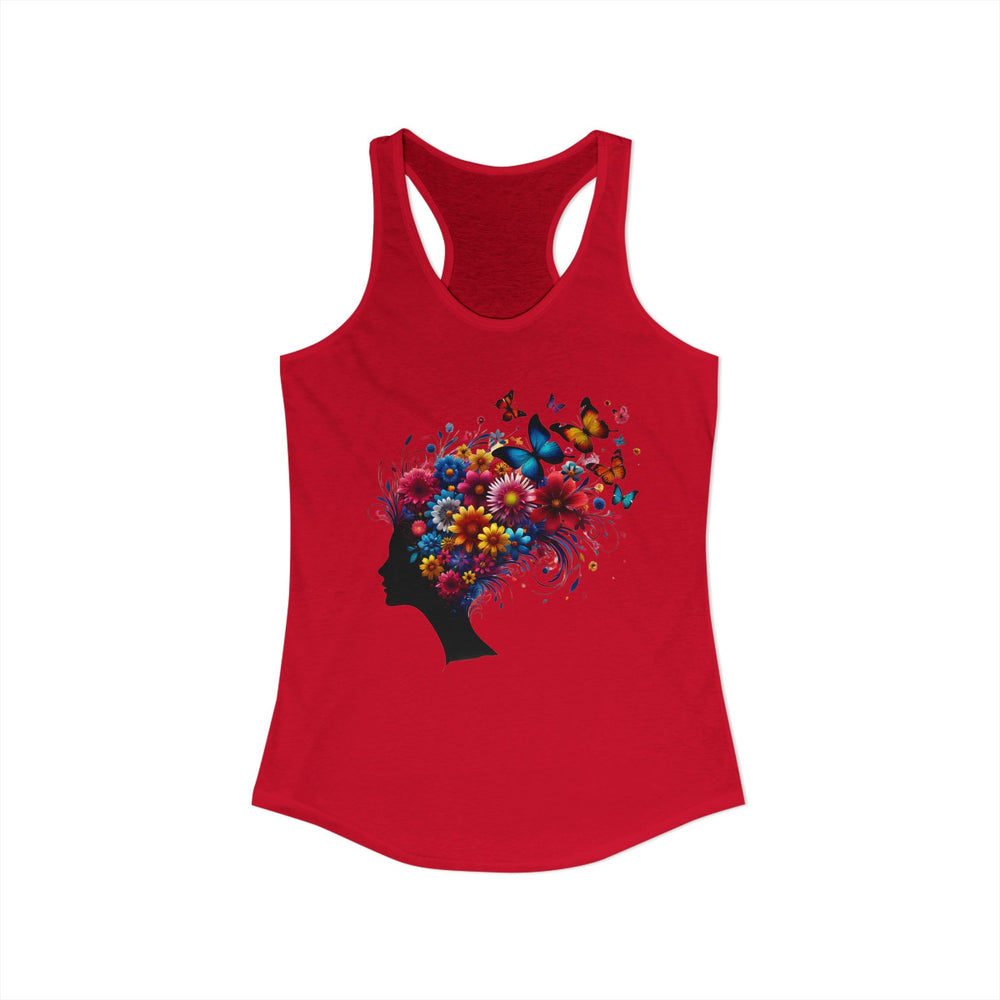 Lightweight tank top for women styled with joggers for travel or weekend errands.