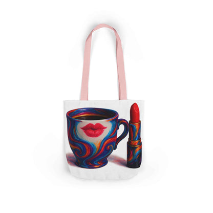 Canvas Tote Bag with 5-Color Straps & Sleek Black Lining