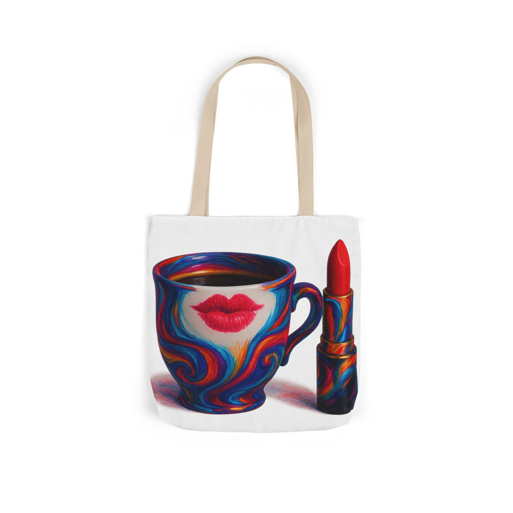 Canvas Tote Bag with 5-Color Straps & Sleek Black Lining
