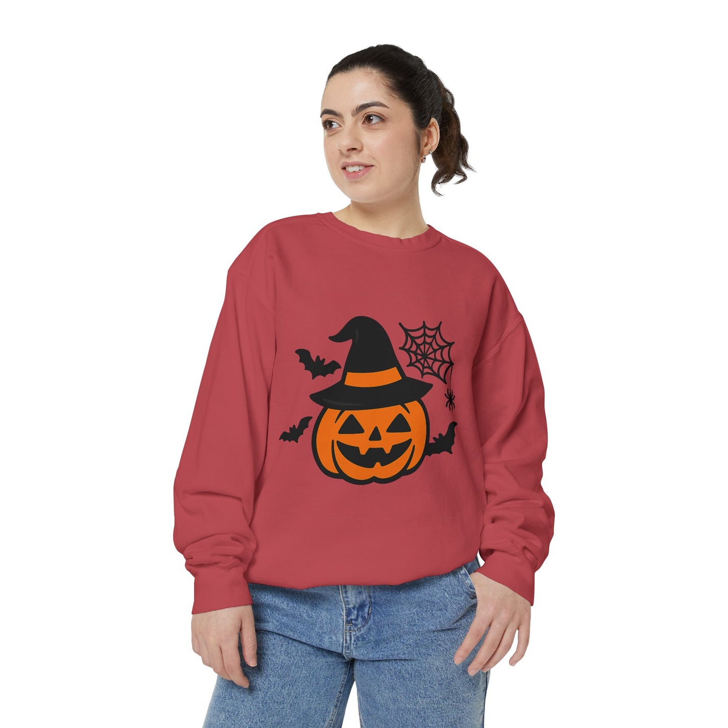 Cozy Halloween Pumpkin Sweatshirt – Unisex Fall Style