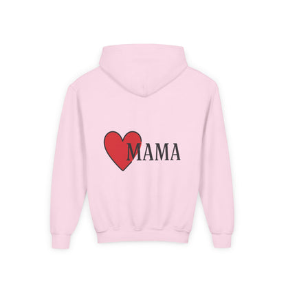 Heartfelt Mama Youth Hoodie – Cozy Gift for Kids