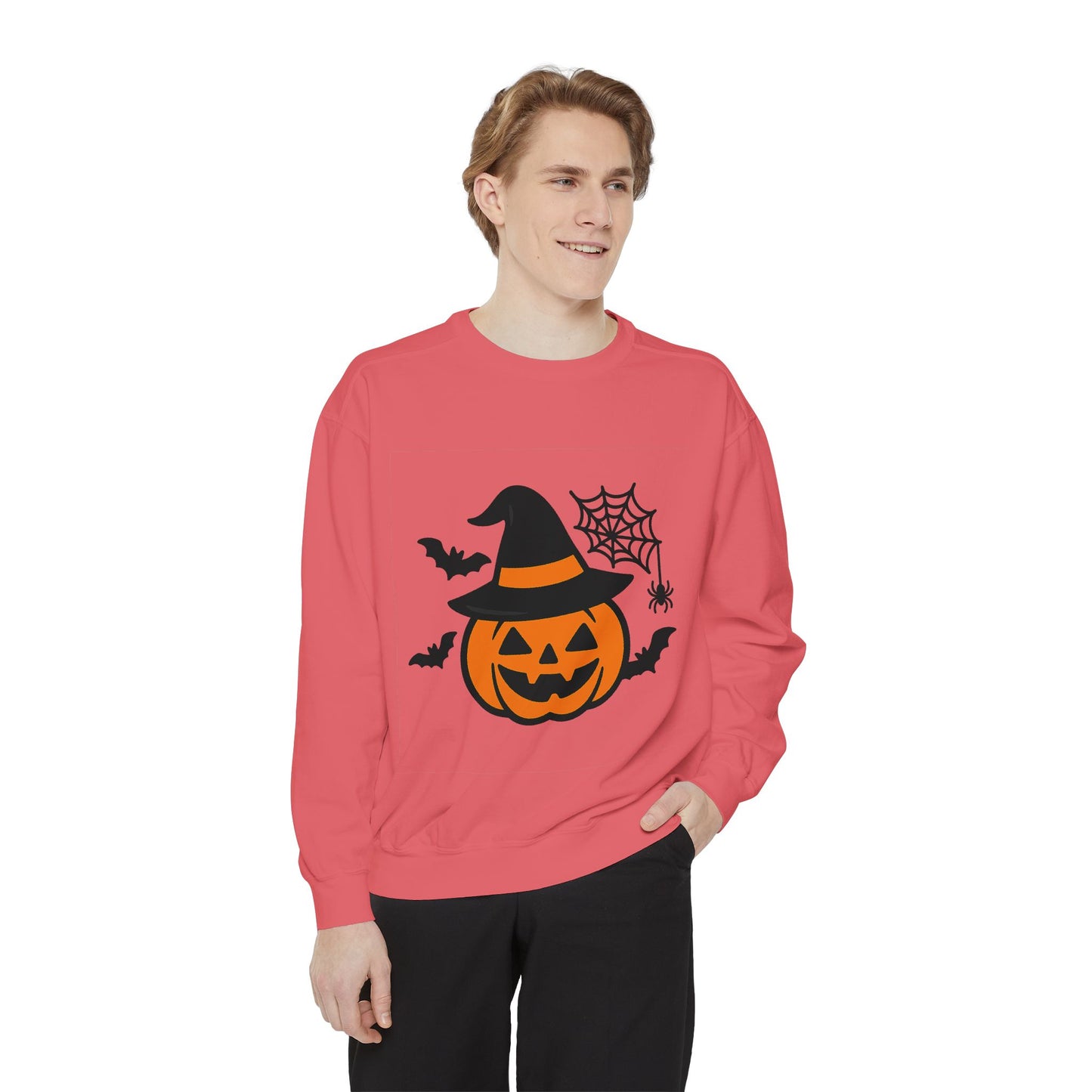Cozy Halloween Pumpkin Sweatshirt – Unisex Fall Style