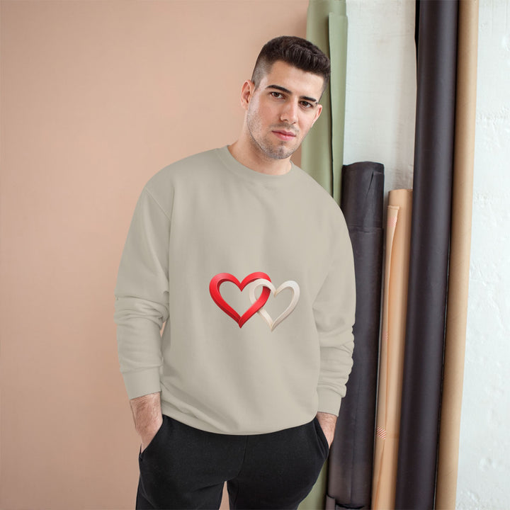 Heart Duo Unisex Sweatshirt – Minimal Valentine Style