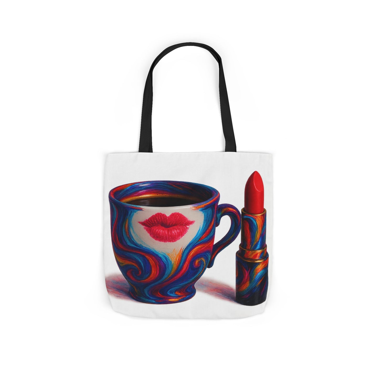 Canvas Tote Bag with 5-Color Straps & Sleek Black Lining