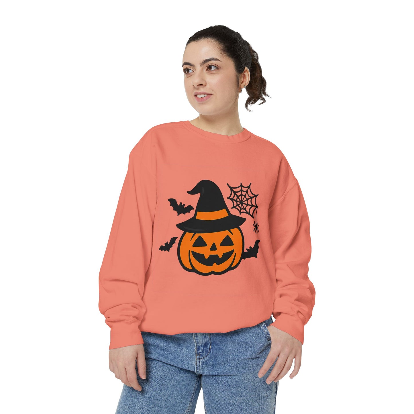 Cozy Halloween Pumpkin Sweatshirt – Unisex Fall Style