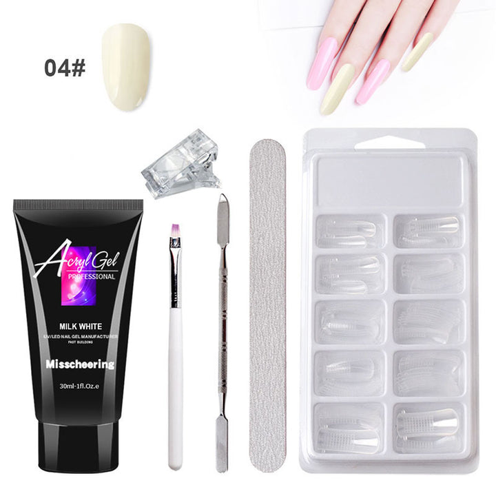 18-piece gel nail tool kit with UV LED lamp for complete professional home manicure system
