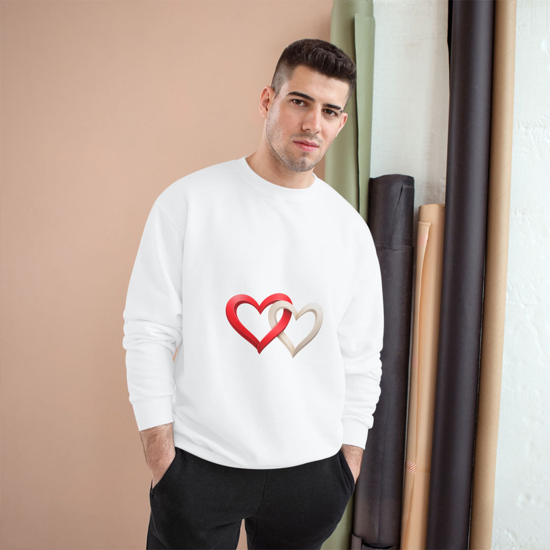 Heart Duo Unisex Sweatshirt – Minimal Valentine Style