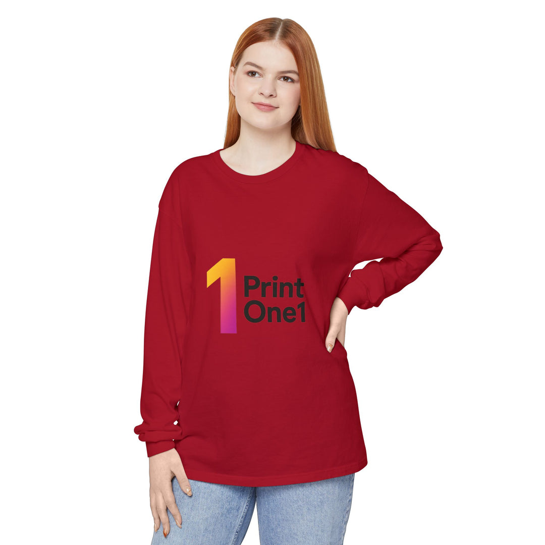 Colorful Unisex Long Sleeve Cotton Tee – Everyday Wear