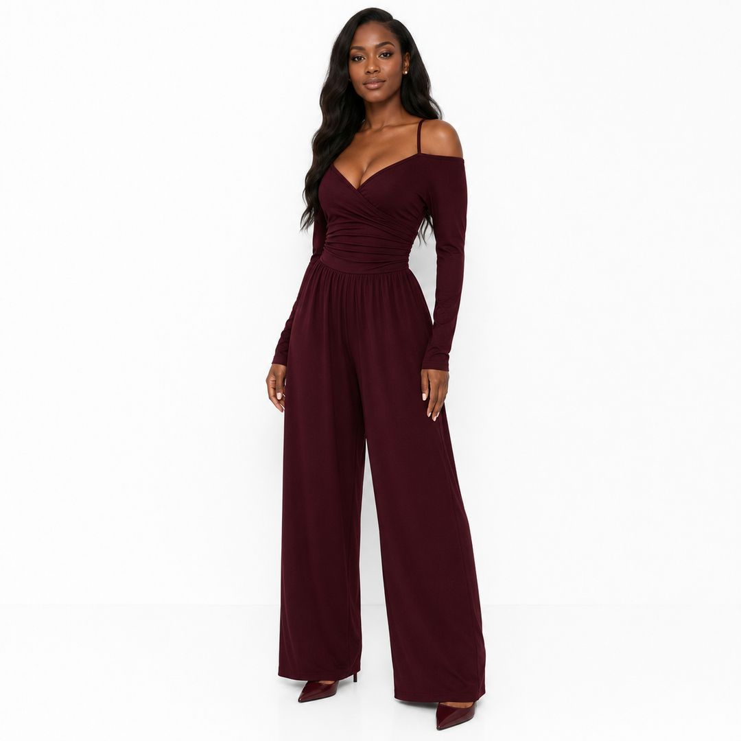 Long Sleeve Jumpsuit | V-Neck Style Edit